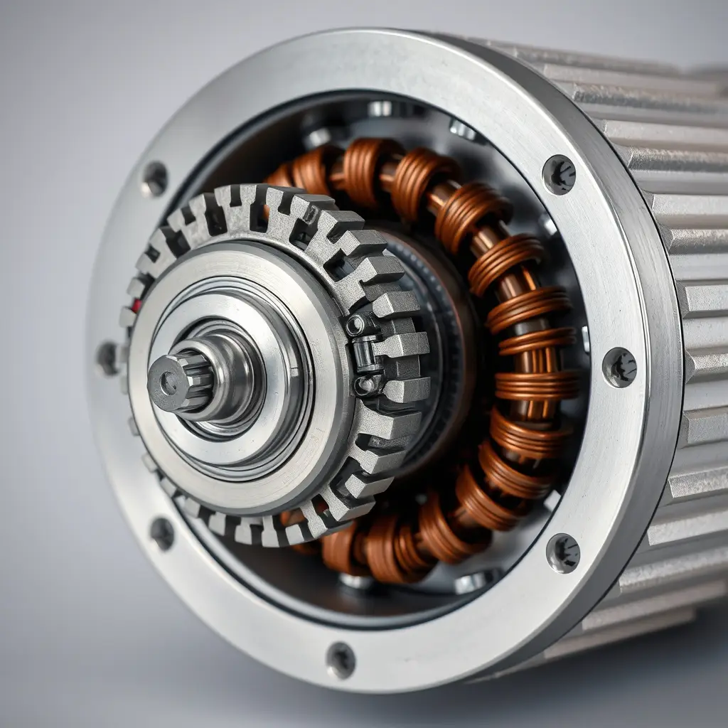 Closeup of electric motor